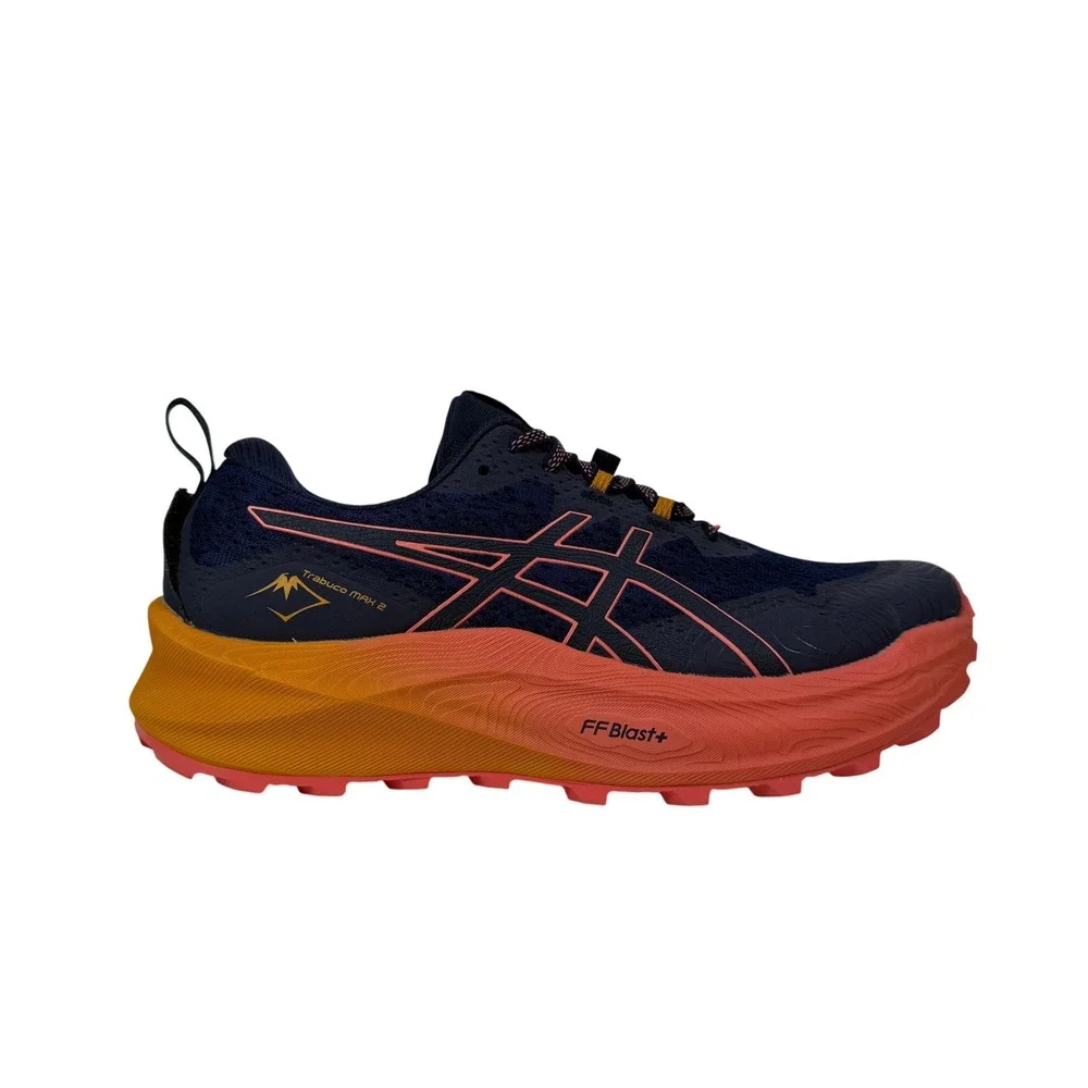 Asics Trabuco Max 2 Trail Running Shoes‎ Womens 11 Midnight Papaya 1012B426 400